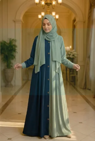Gul-e-Noor Borka – Premium Jacquard with Karchupi Lace Work (With Hijab)