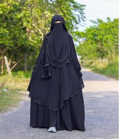 abaya borka ( Zakia Set ) With Redy Hijab+Niqab Dubai Cherry stylish party borka fashion collection Fashionable khimar Lycra borka for Women